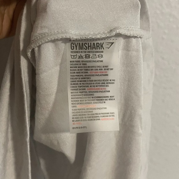 GYMSHARK Women's White Longline Sleeveless Split Slit Back Tank Top Size XS - Picture 8 of 8